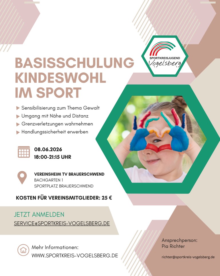 Basisschulung Kindeswohl, 08.06.2026, Brauerschwend Basisschulung Kindeswohl, 08.06.2026, Brauerschwend